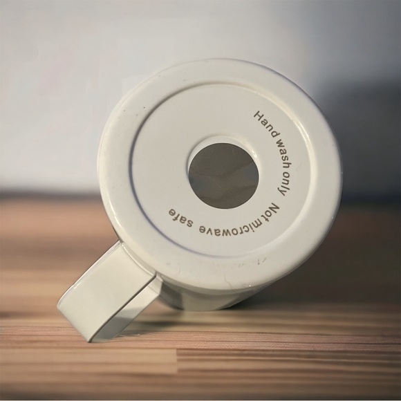 Personalized White Stainless Steel 12oz New Mug - Add your name and Initial! - Picture 5 of 5